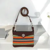 American West Canvas &amp; Leather Trail Rider Hip/Crossbody Bag