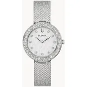 Bulova Crystal Silver Dial Crystal Accent Watch