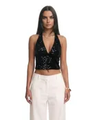 Sequined Top in Black