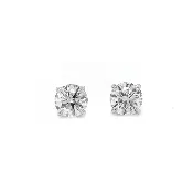1.09cttw 4 Prong Martini Diamond Stud Earrings
