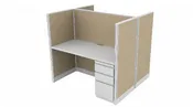 2 Person Semi Private 5′ x 2 /Cubicle with Drawer Storage