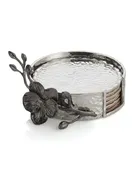 Michael Aram Black Orchid Drink Coaster Set