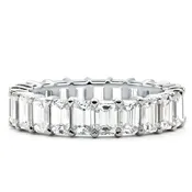 Emerald Cut 5 ct Diamond Eternity Band