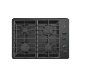 GE 30 in. Gas Cooktop in Black with 4 Burners Including Power Burners