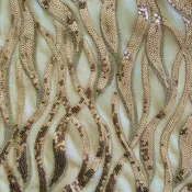 Admire Sequin Mesh – Gold / Natural