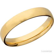 4 mm wide Domed 14K Yellow Gold band.