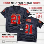 Personalized Football Jersey: Custom Team Name & Number, Adult Unisex