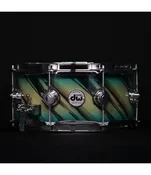 Drum Workshop DW 13" x 6" Collector's Series Exotic, Natural to Royal Blue Burst Over Twisted Ivory
