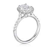 Oval Diamond Ring with Halo