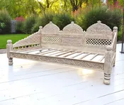 Arch Jhula Day Bed, Cream Finish