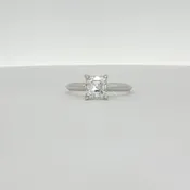 14K White Gold Diamond Solitaire Engagement Ring