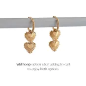 BE FIERCE Removable Mini Hearts Earrings