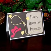 Cowboy/Cowgirl Handmade Birthday Card