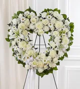 ALWAYS REMEMBER™ FLORAL HEART TRIBUTE- WHITE