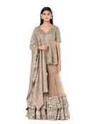 Abhinav Mishra Beige Kurta Sharara Set