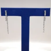 14kt White Gold Diamond (1.00 ctw) Dangle Earrings