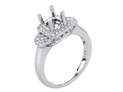 ASSCHER HALO DIAMOND ENGAGEMENT RING IN 14 KARAT WHITE GOLD
