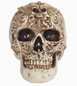 7.5" W Etched Skull Figurine — CityTrenz Boutique
