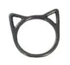12 mm Black and Gold Cat Head Stitch Markers