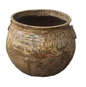 Indian Iron Painted Pot
