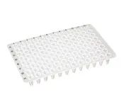 0.1 mL 96-Well PCR Plate, Low-Profile, No Skirt, Clear, 100/CS, Globe Scientific, PCR-NS-01