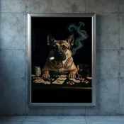 Dogs playing poker Digital File Ready to Print High Definition PDF PNG File Format