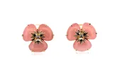 18KR gold malva quartz earrings. EARNG01385 — One-of-a-kind custom designed by Armeny Custom Jewelry Design