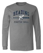 108 Stitches Reading Fightin Phils Grey Arched Bat Longsleeve T-Shirt