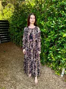 Black Paisley Maxi Dress