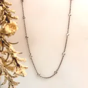 0.76cttw Diamond-by-the-Inch Necklace in 14K White Gold, 18"