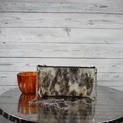Becca Crossbody/Clutch Small (Salt & Pepper Hair-on Hide)