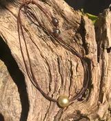 Golden South Sea Single Slide Necklace