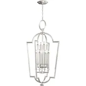 Fine Art Allegretto 28" Round Lantern in Silver Leaf - 780440-4