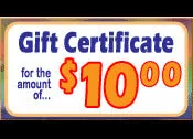 $10.00 Gift Certificate