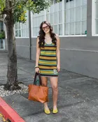 Alemais Clover Knit Mini Dress in Stripe