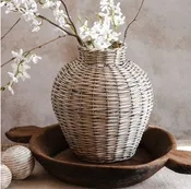 13.4" Grey Willow Vase