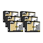 Copag 1546 100% Plastic Playing Cards - Poker Size (Standard) Regular Index Black/Gold Double Deck Set