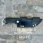 11” John Dillinger - Buffalo Horn - Damascus - Horizontal & Vertical Carry - JDE05
