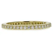 0.42ct Diamond Eternity Band in 18K Yellow Gold, Size 6.5