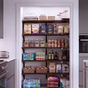 5-Shelf Compact L Shaped Walk-In Kitchen Pantry Kit (Fits 4 ft. x 4 ft. to 4 ft. x 5 ft.)