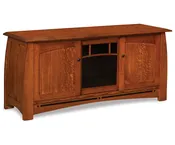 Boulder Creek Media Stand - 63"W by Forks Valley Woodworking