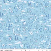 100 AKER WOODS: 100 Aker Woods Map-Sky (1/4 Yard)