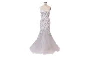 Strapless Beaded Mermaid Silhouette Gown