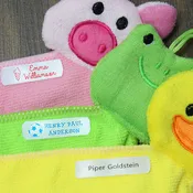 Iron or Sew-On Kids Nylon Icon Labels