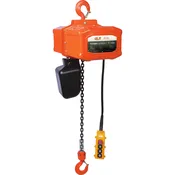 Atlas Lifting and Rigging Electric Chain Hoist, Three Phase, 2 Ton, 4,400 lbs, 10 ft Lift