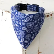 BLUE WESTERN BANDANA COLLARS SIZE 10