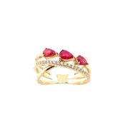 3 Stone Ruby Ring