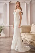 Applique Off Shoulder Mermaid Bridal Gown CD929