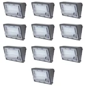 100W Semi-Cutoff LED Wall Pack – 13,000 Lumens, Built-In Dusk-to-Dawn Photocell, Selectable 3000K/4000K/5000K CCT, 400W Metal Halide Equivalent, 120–277V, 5-Year Warranty