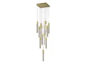CHANDELIER 13 LIGHT - BRUSHED BRASS